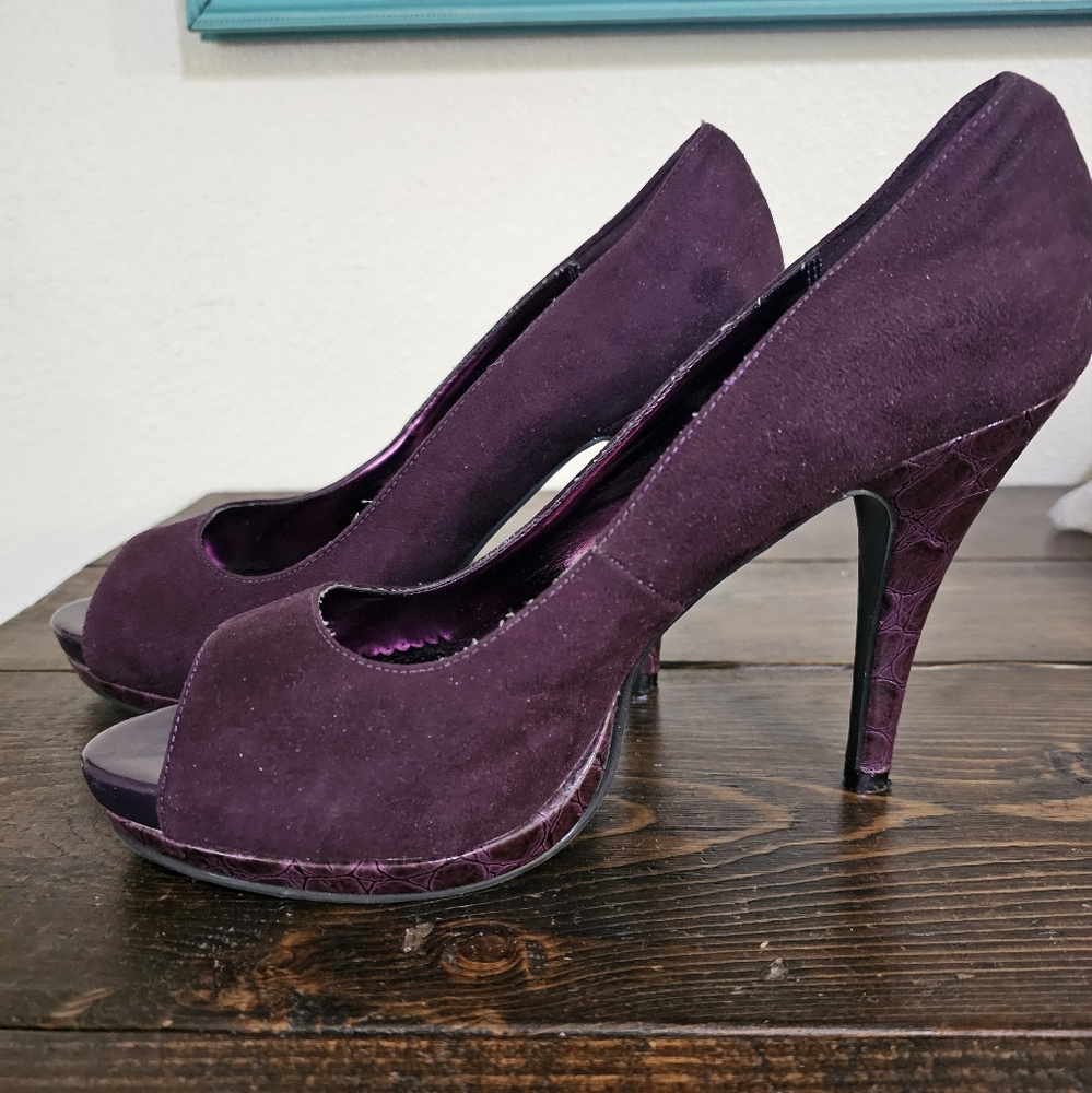 Purple Rampage Gracee open toe heels